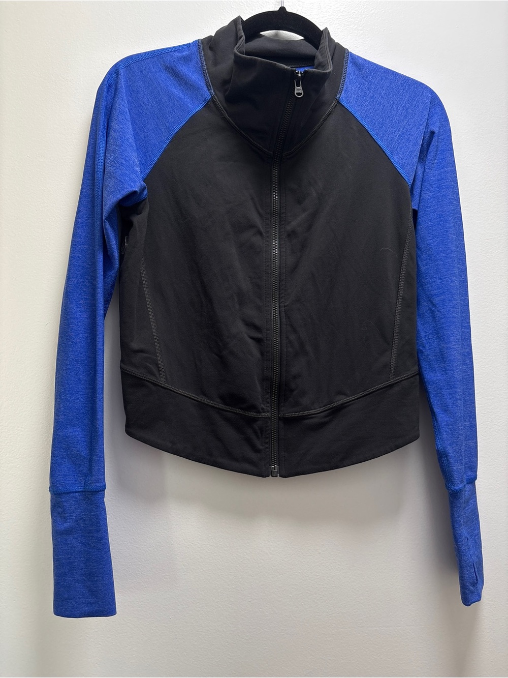 Lucy Black and Royal Blue Full-Zip Utility Jacket